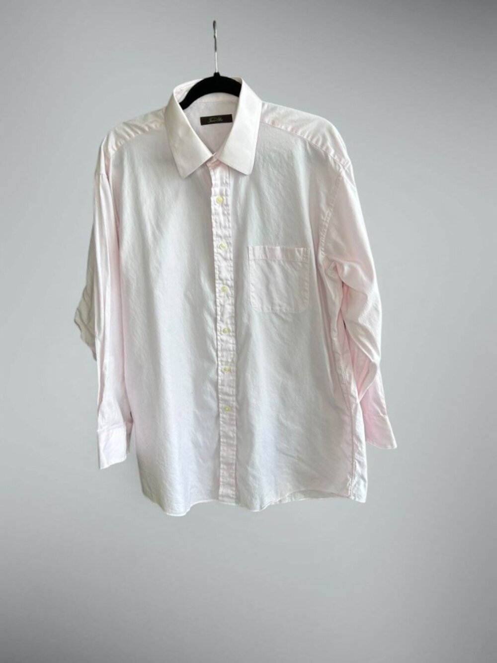 Tasso Elba Men's Vintage Pink Dress Shirt 100% Cotton Size 16.5 /32-33